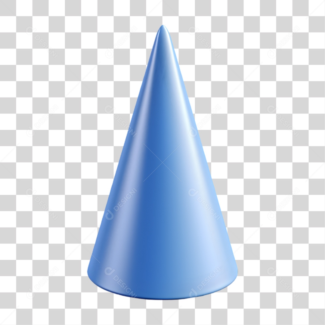 Elemento 3D Forma Cone PNG Transparente
