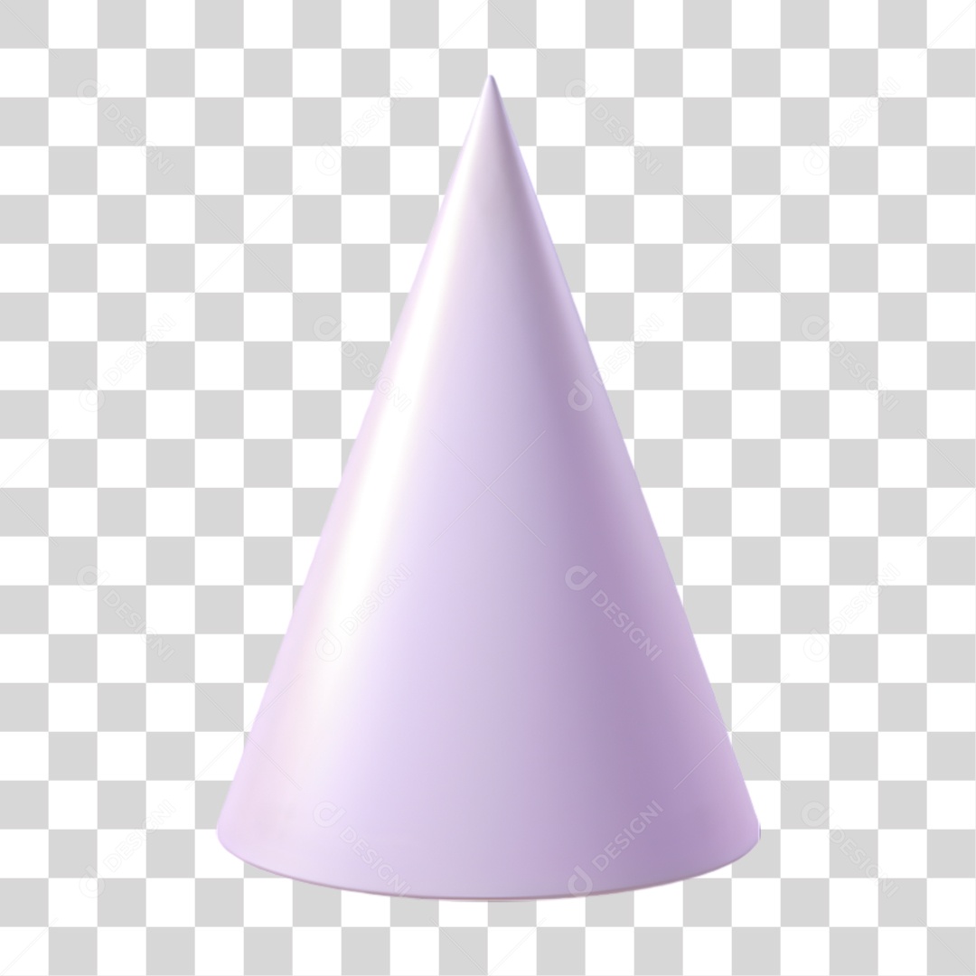 Elemento 3D Forma Cone PNG Transparente