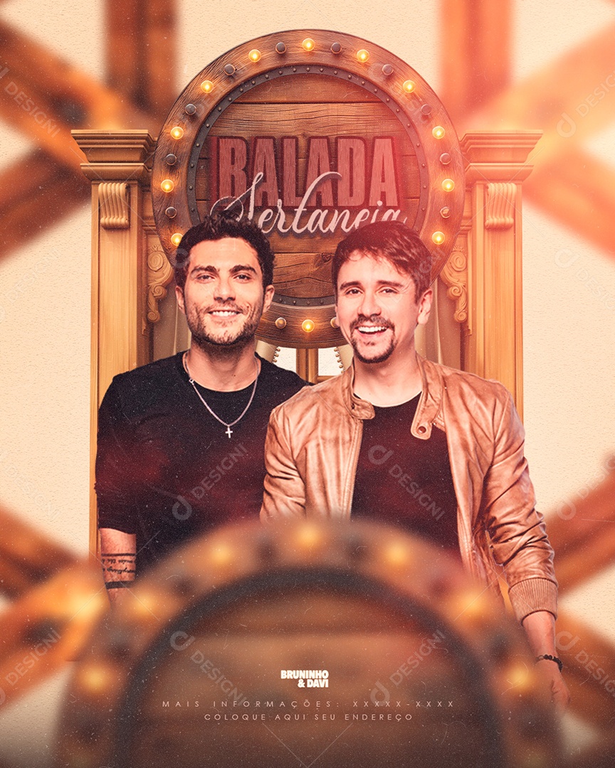 Feed Flyer Balada Sertaneja Social Media PSD Editável