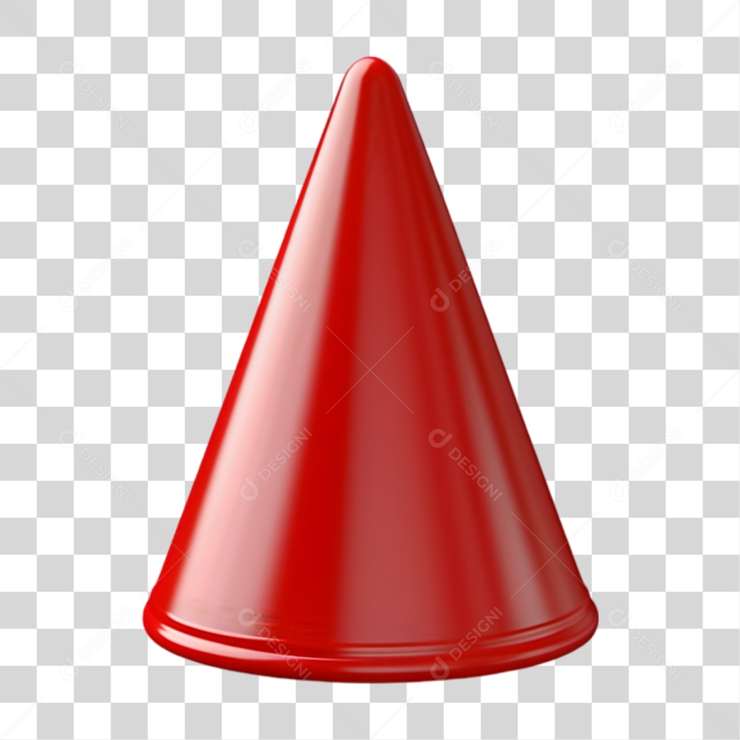 Elemento 3D Forma Cone PNG Transparente