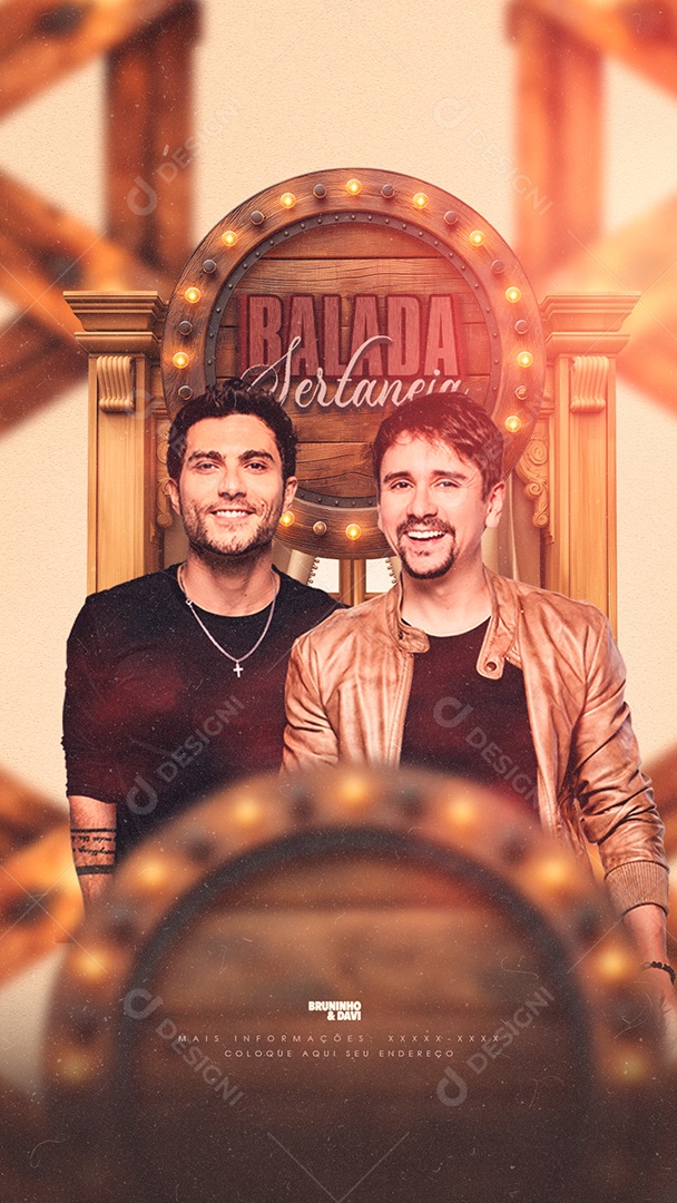 Story Flyer Balada Sertaneja Social Media PSD Editável