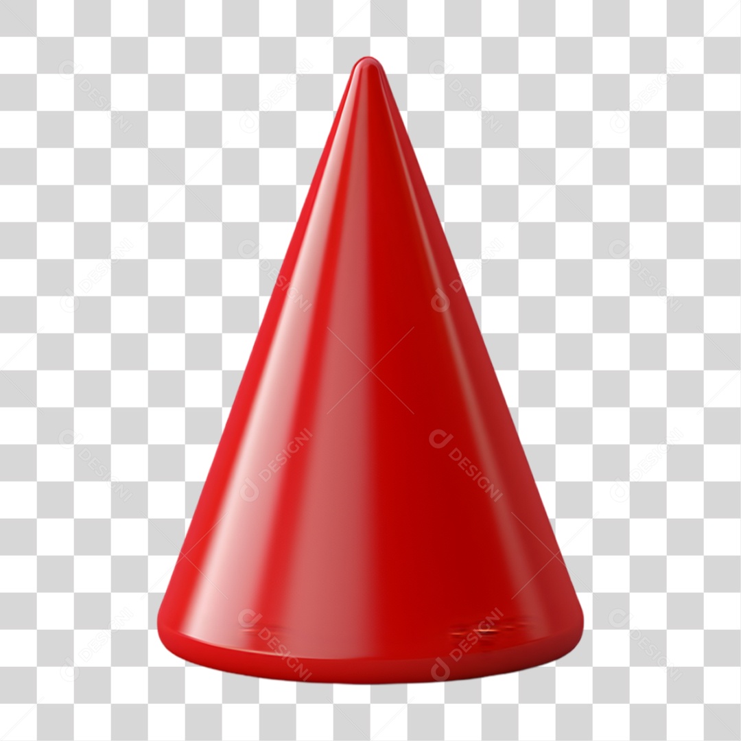 Elemento 3D Forma Cone PNG Transparente