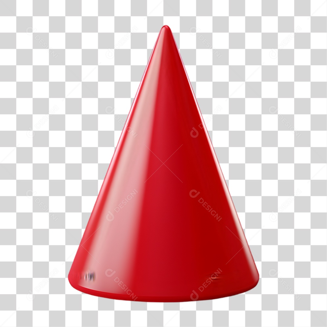 Elemento 3D Forma Cone PNG Transparente