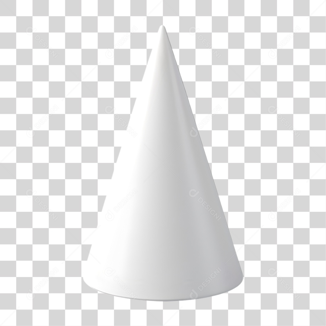 Elemento 3D Forma Cone PNG Transparente