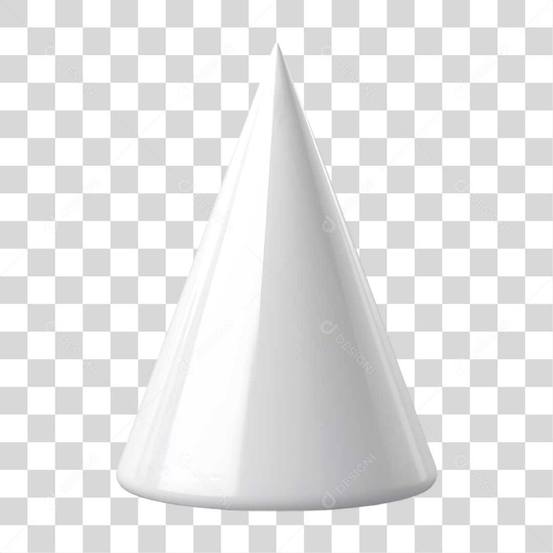 Elemento 3D Forma Cone PNG Transparente