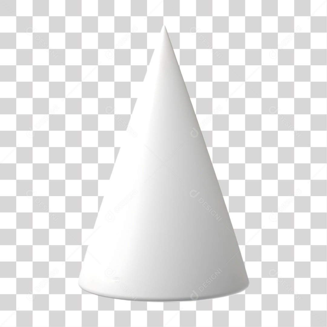 Elemento 3D Forma Cone PNG Transparente