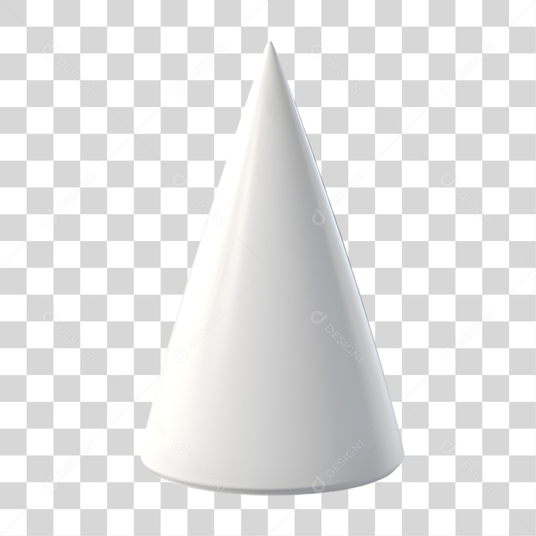 Elemento 3D Forma Cone PNG Transparente