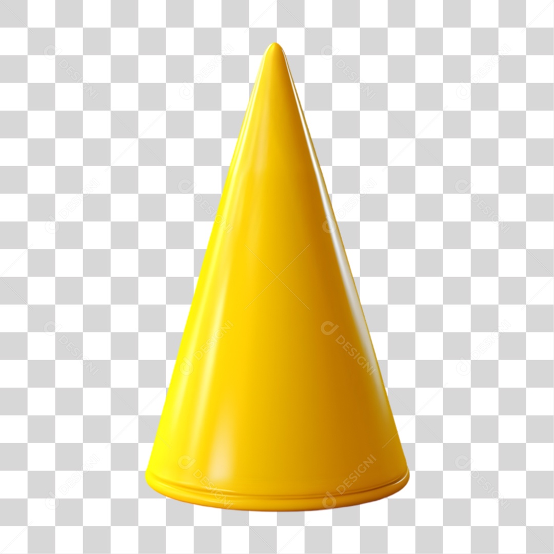 Elemento 3D Forma Cone PNG Transparente