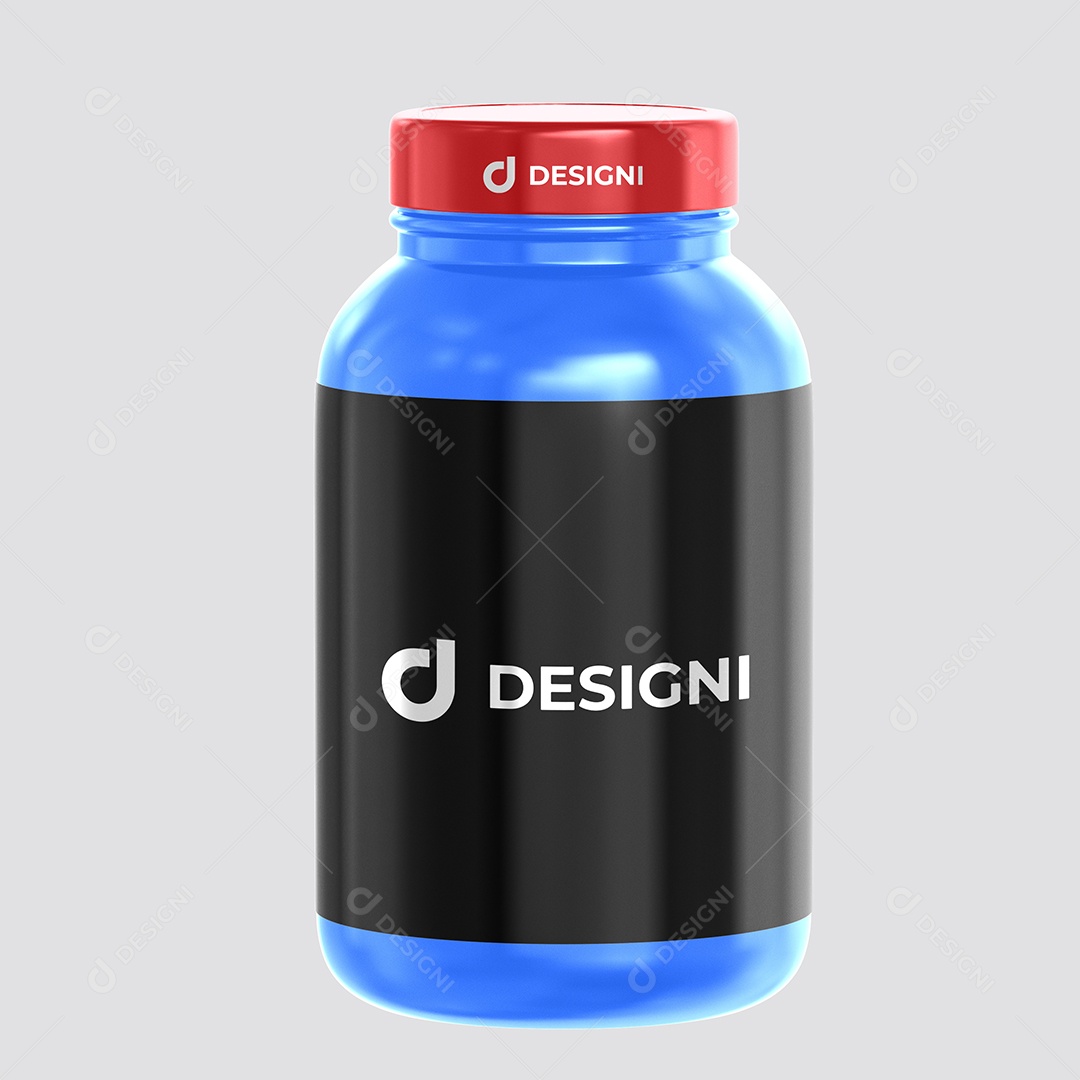 Mockup Pote de Proteina PSD Editável