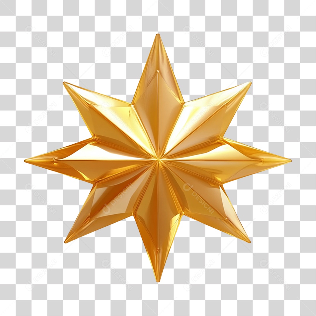 Estrela Decoração de Natal PNG Transparente