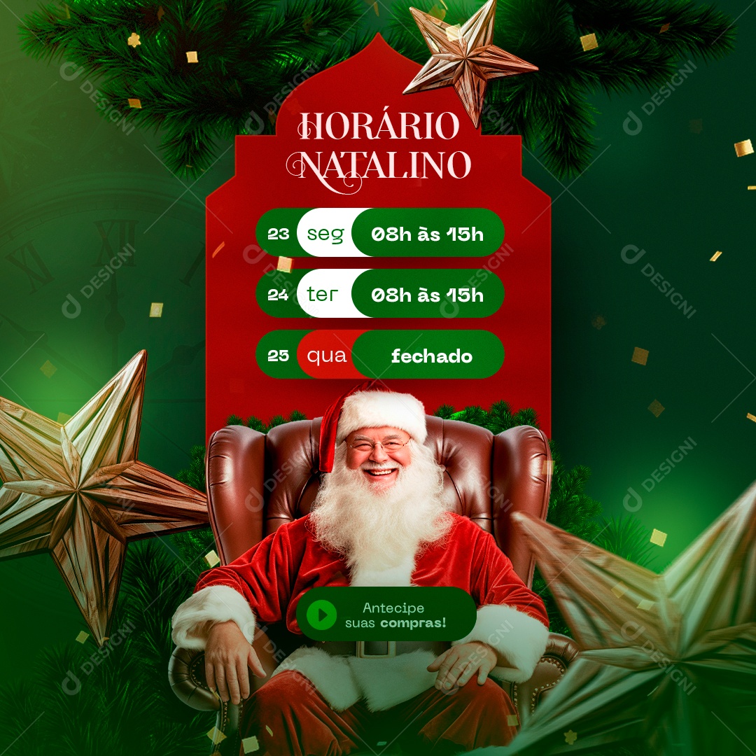 Working hours Natalino Social Media PSD Editable