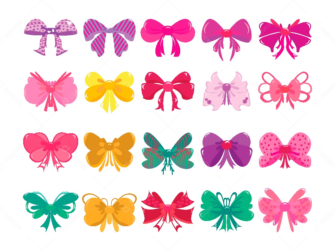 Coleção de Laços Ilustração Vetor EPS