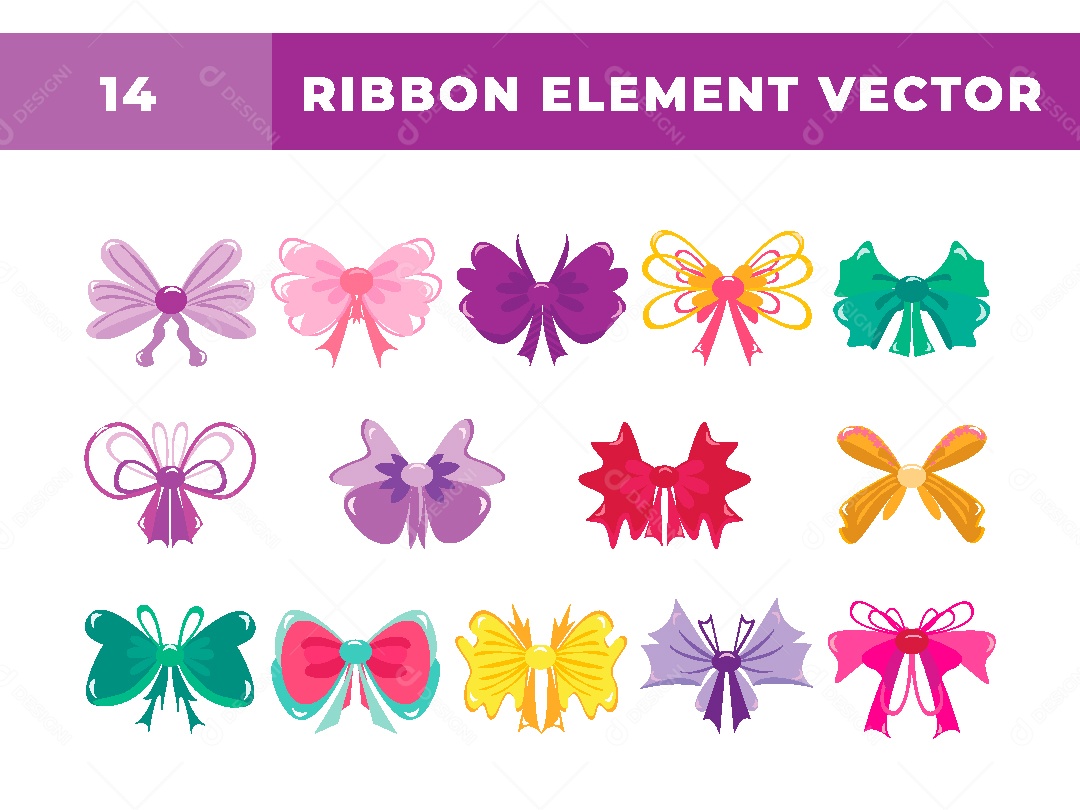 Coleção de Laços Ilustração Vetor EPS