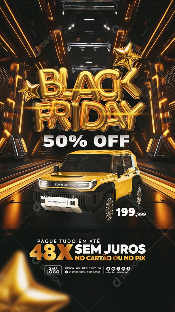 Story Black Friday Concessionária Social Media PSD Editável