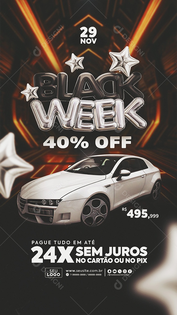 Black Week Concessionária Social Media PSD Editável
