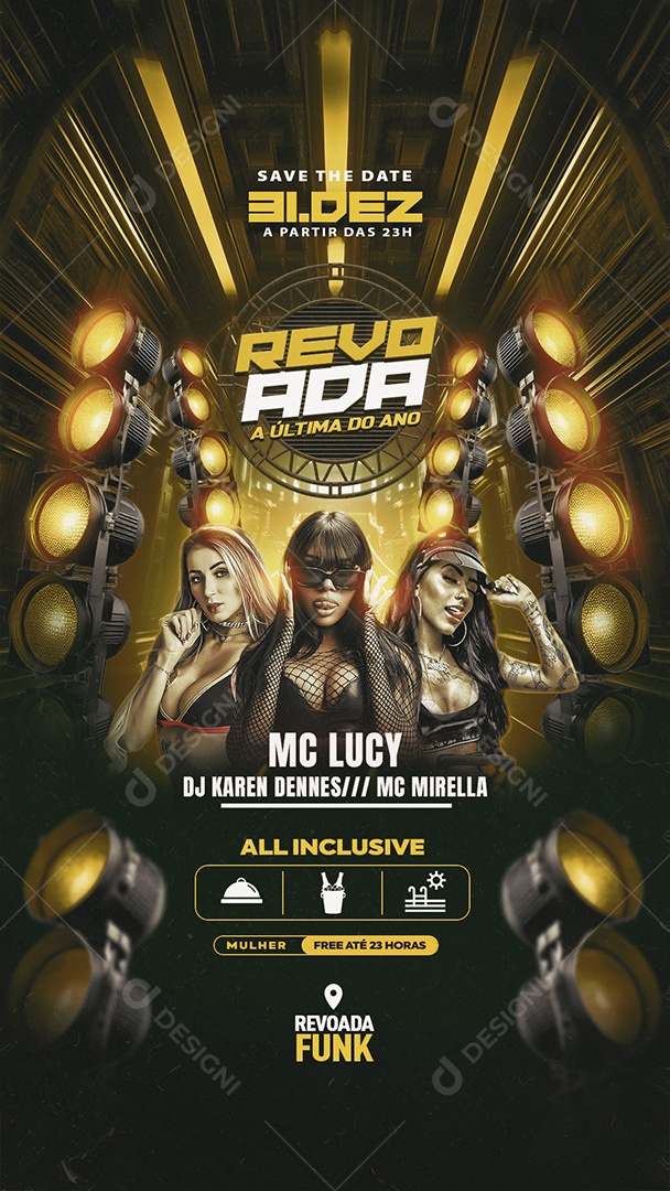 Flyer Funk Revoada Social Media PSD Editável