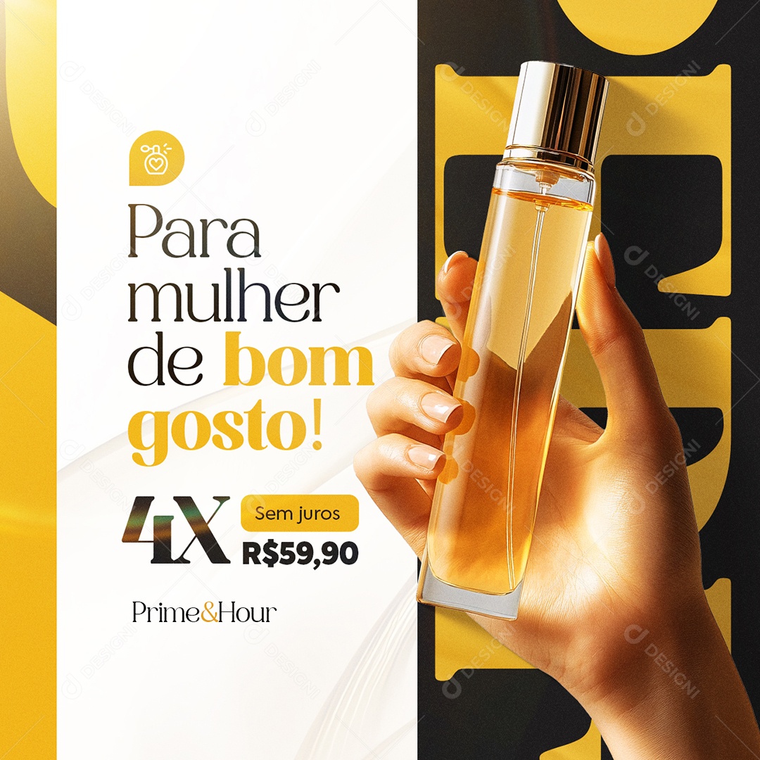 Relojoaria Perfume para Mulher de Bom Gosto Social Media PSD Editável