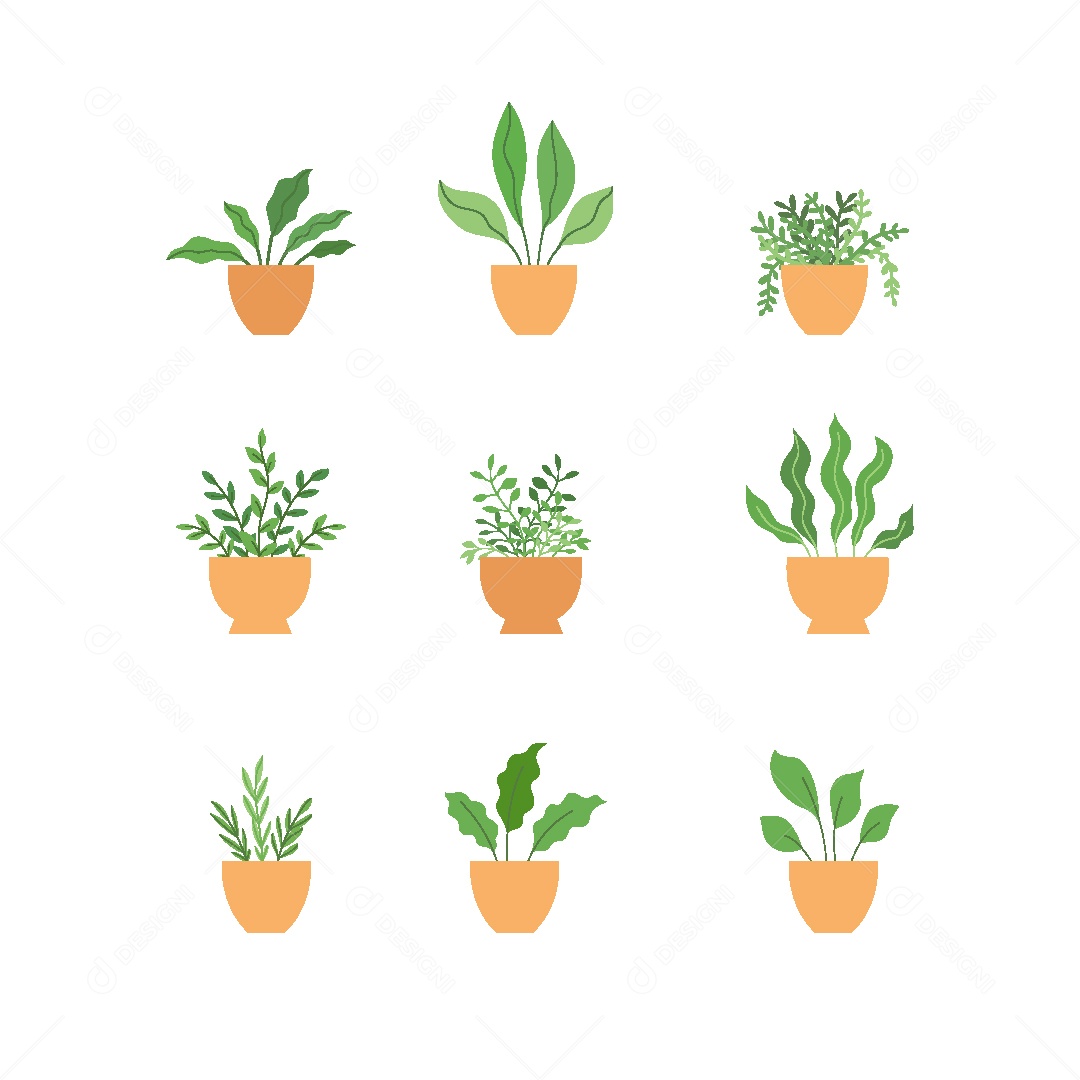 Plant Set Illustration Vector EPS