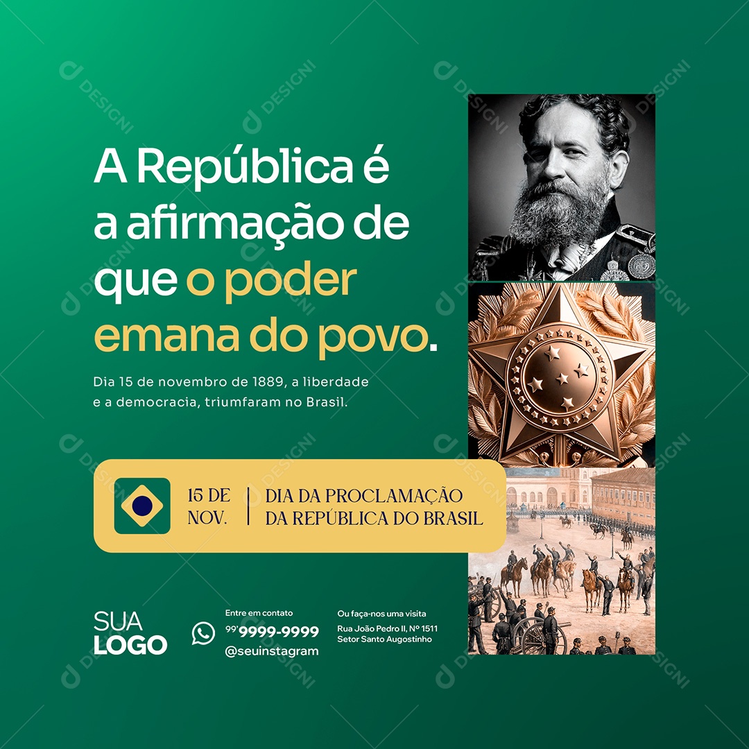 Proclamation Day Republic 15 November Social Media PSD Editable