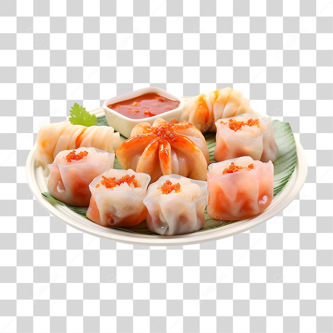 Dim Sum Pratos Chineses PNG Transparente