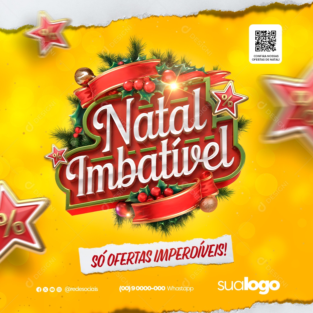 Natal Imbatível Supermercado Social Media PSD Editável