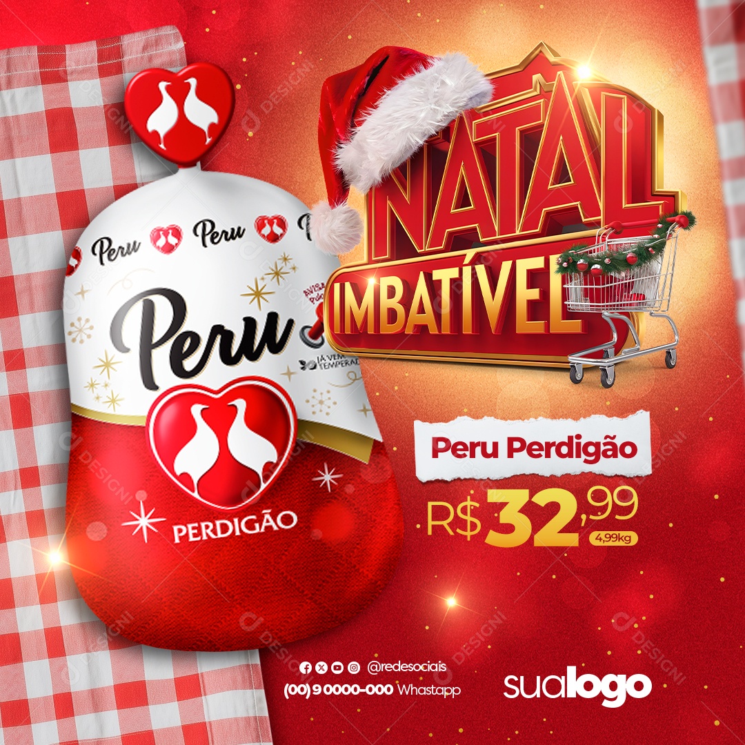 Natal Imbatível Supermercado Social Media PSD Editável