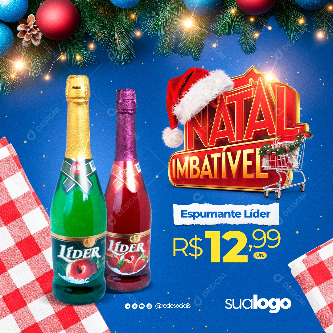 Natal Imbatível Supermercado Social Media PSD Editável