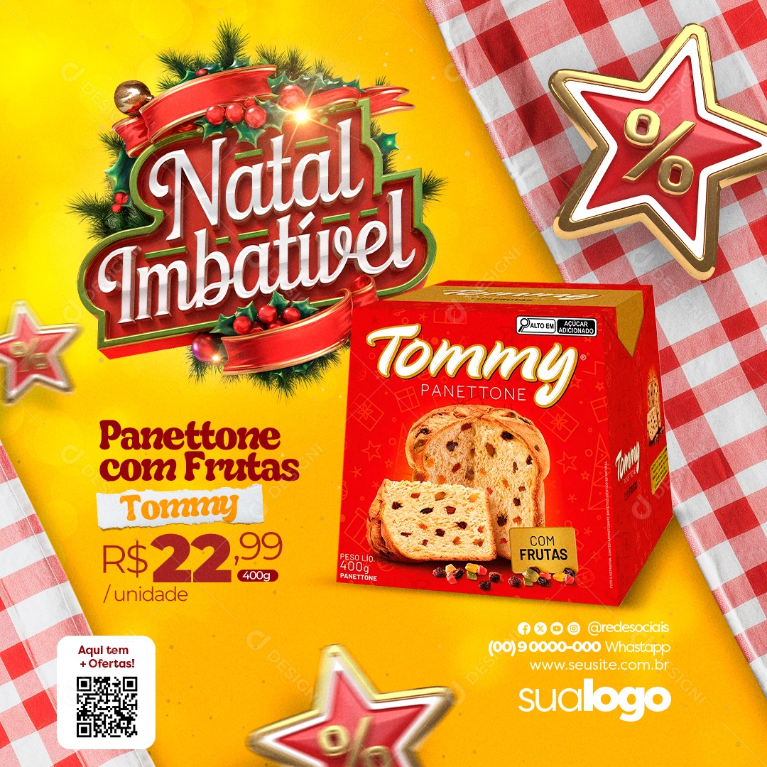 Christmas Imbatible Supermarket Social Media PSD Editable