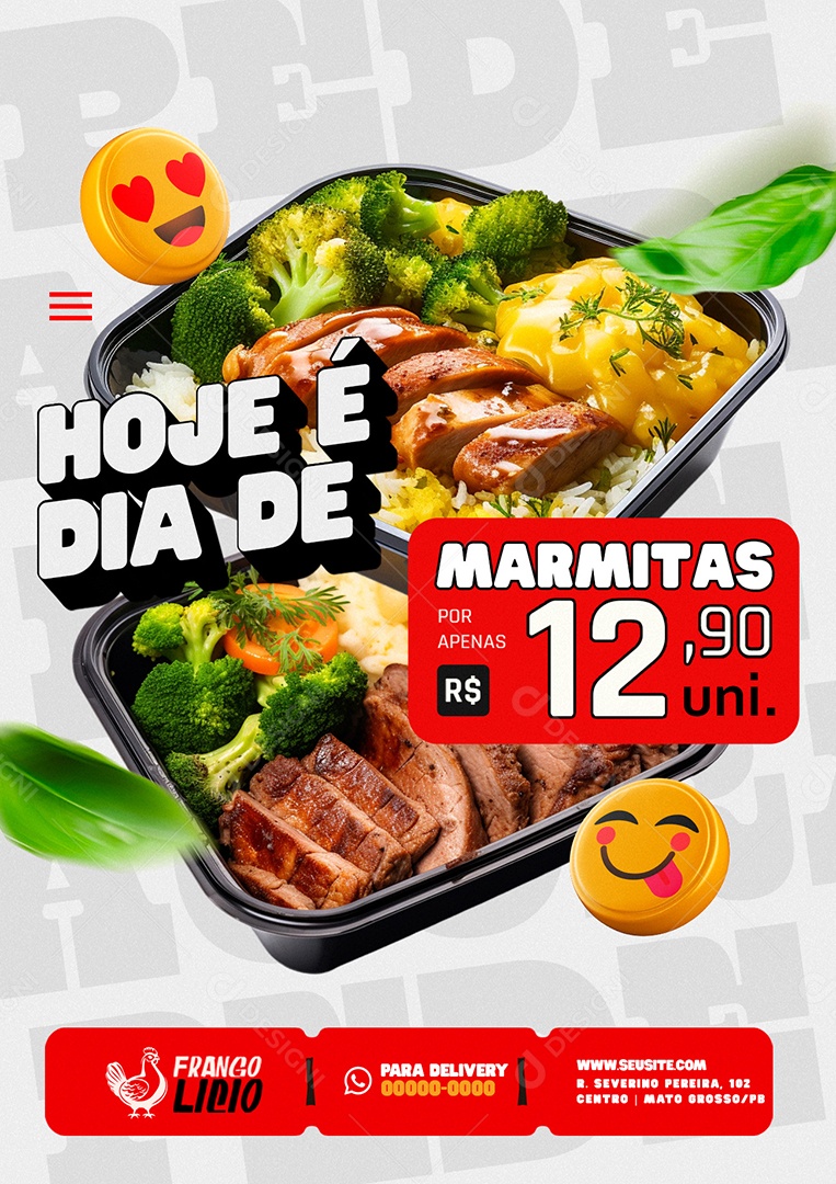 Modelo de Cardápio Restaurante Comida Brasileira PSD Editável