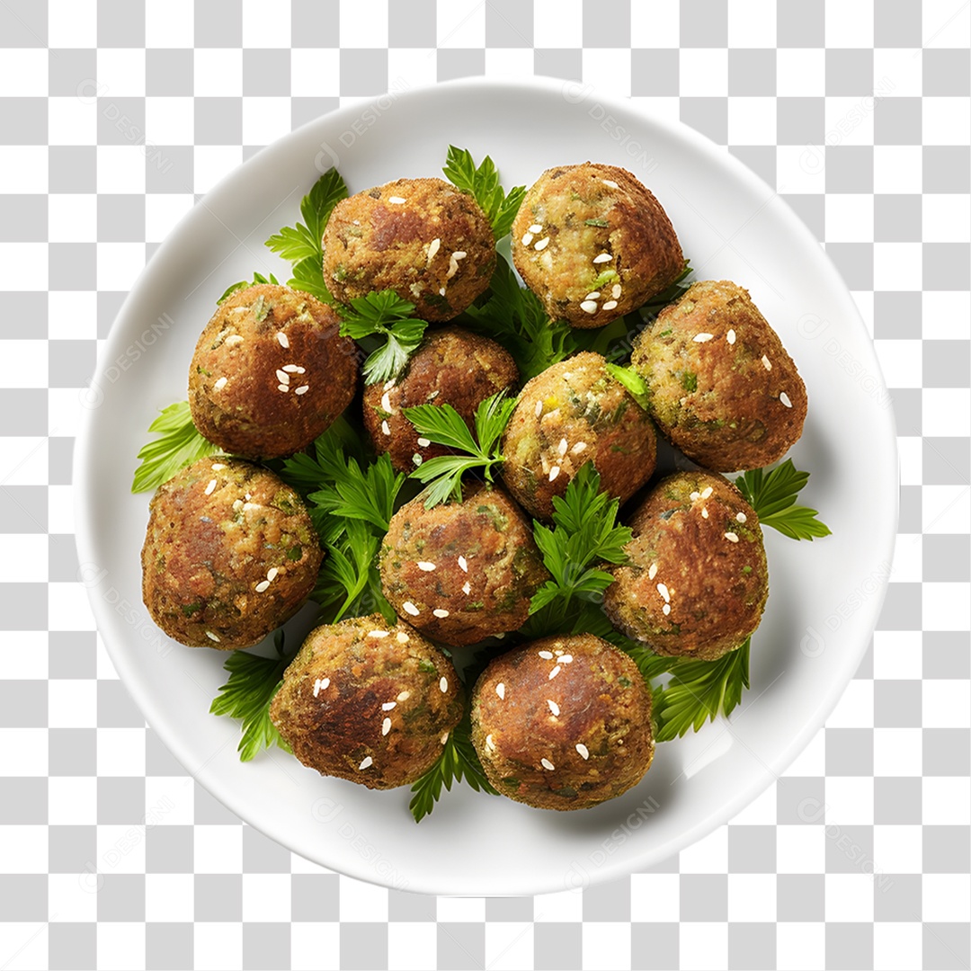 Falafel Prato Típico PNG Transparente