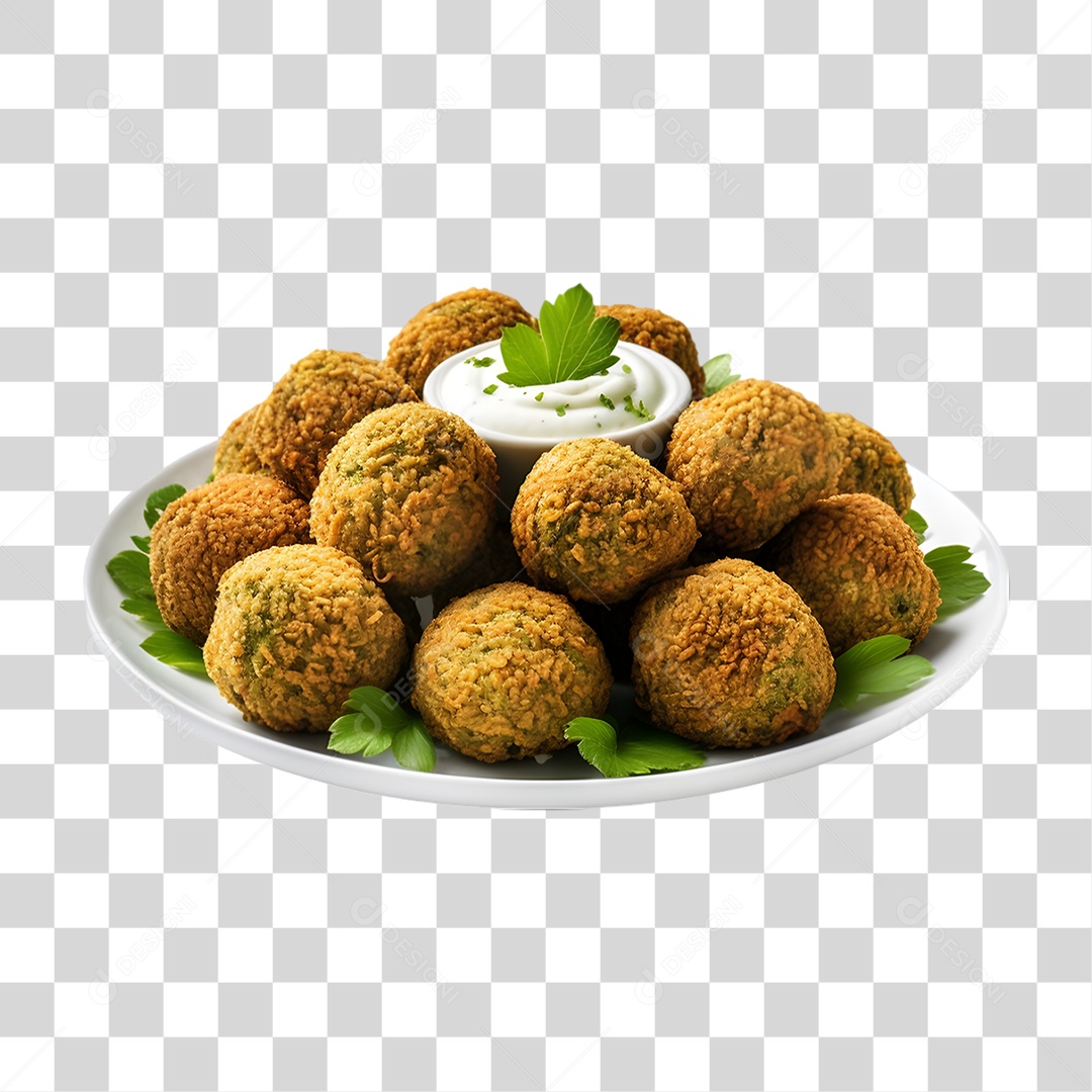 Falafel Prato Típico PNG Transparente