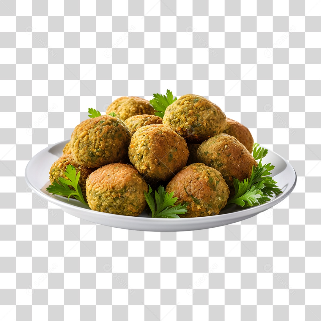 Falafel Prato Típico PNG Transparente