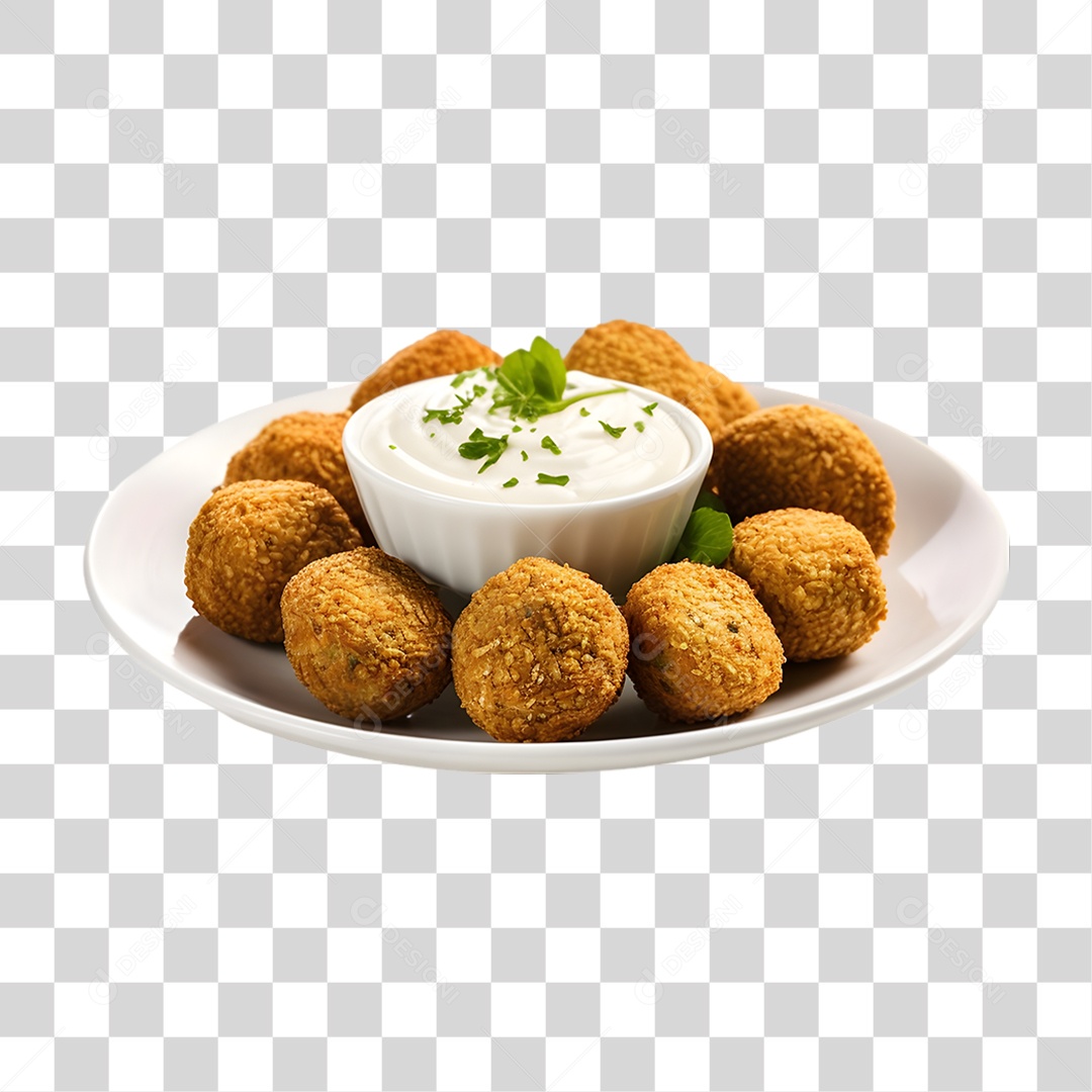Falafel Prato Típico PNG Transparente