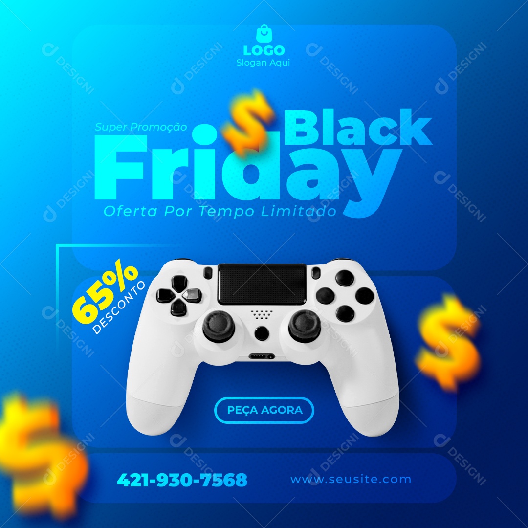 Black Friday Lojas Eletrônicos Social Media PSD Editável