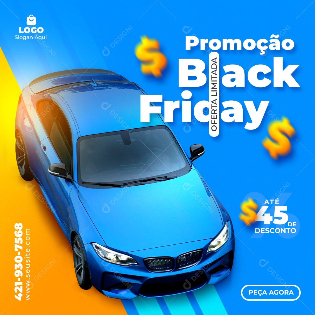 Black Friday Concessionária Social Media PSD Editável