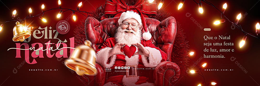 Carrossel Feliz Natal 25 de Dezembro Social Media PSD Editável