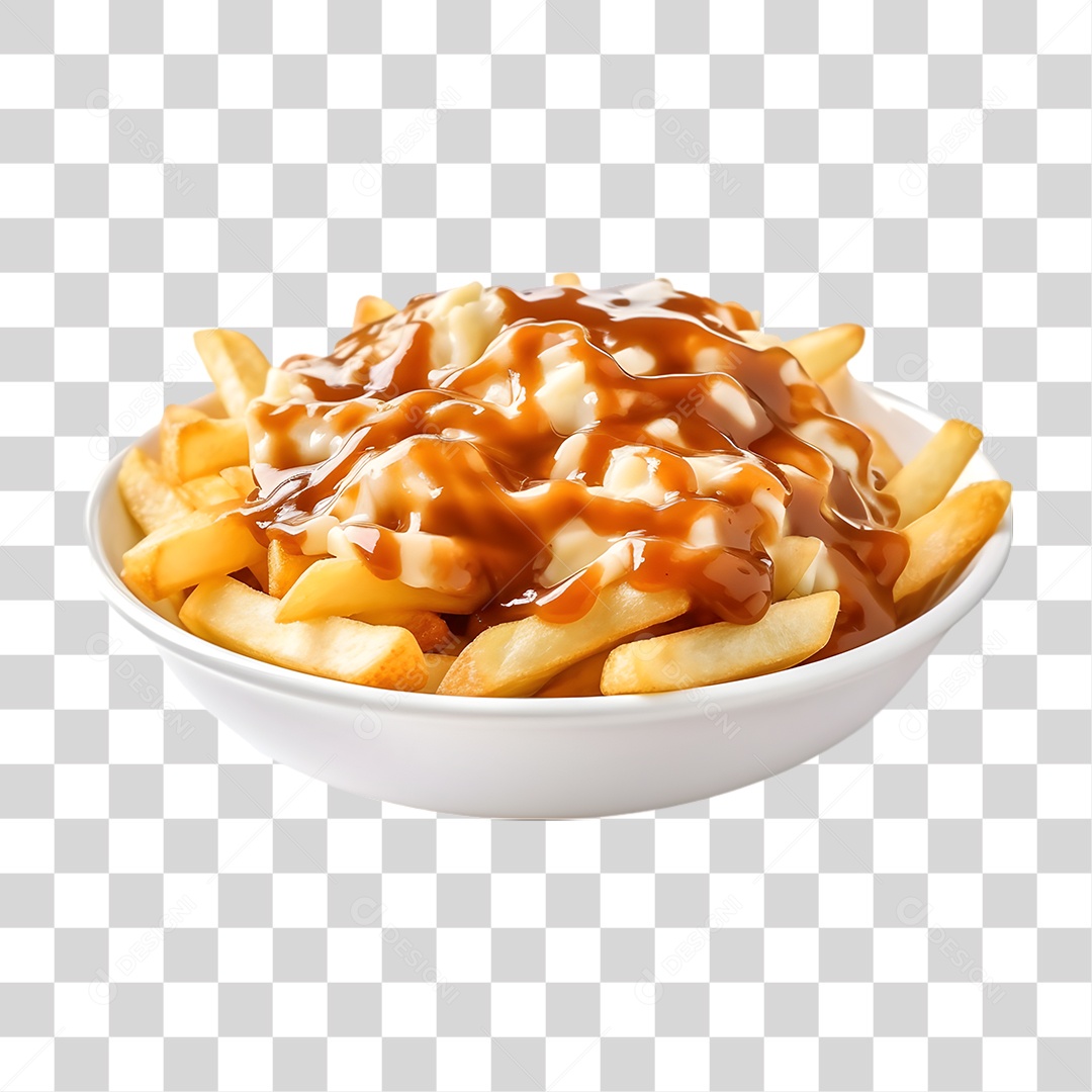 Prato com Poutine Salgados PNG Transparente