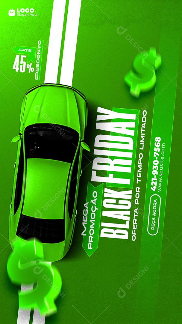 Story Black Friday Concessionária Social Media PSD Editável