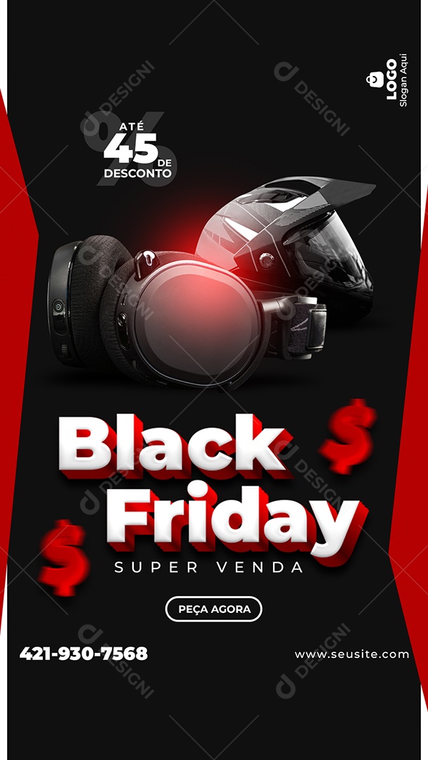 Story Black Friday Lojas de Equipamentos Social Media PSD Editável