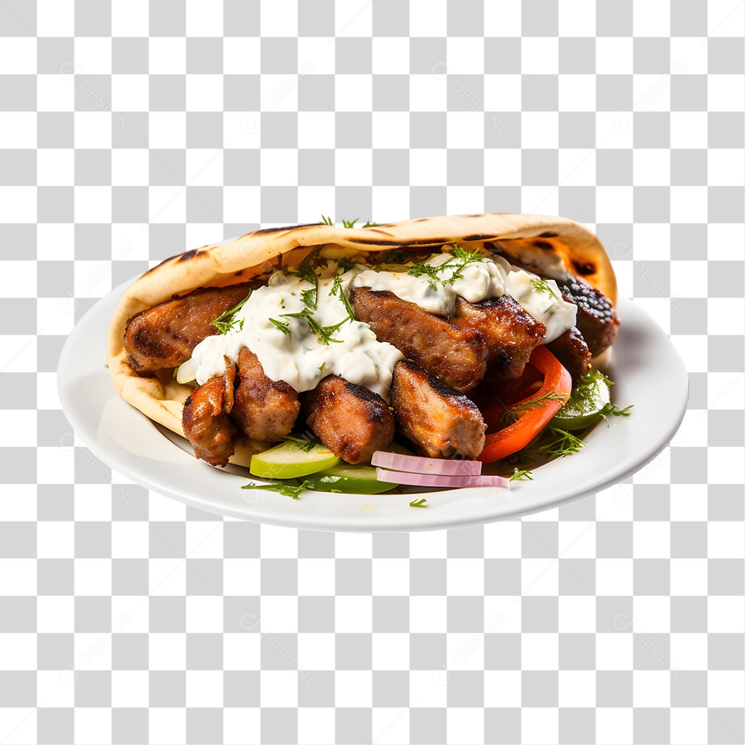 Prato com Poutine Salgados PNG Transparente