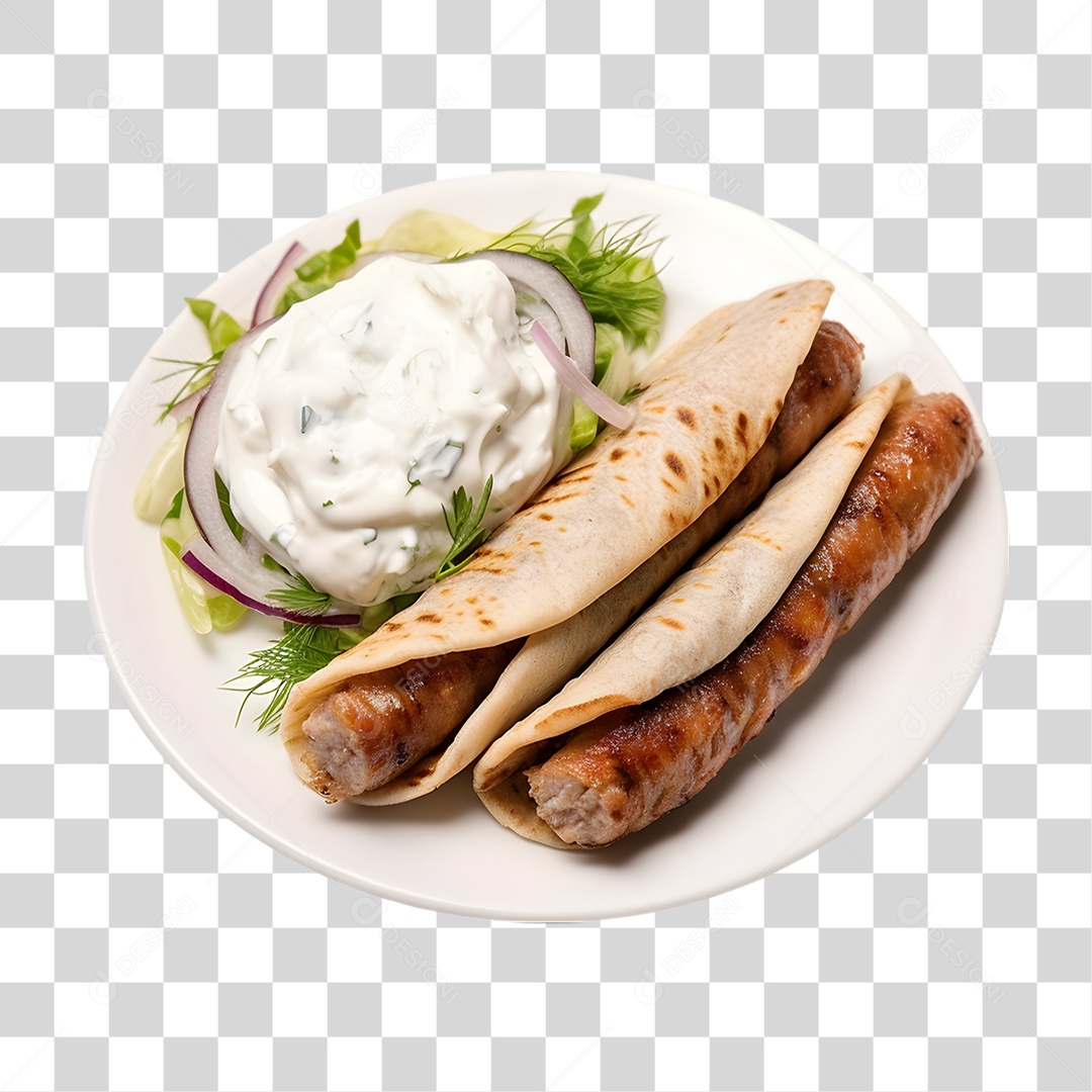 Prato com Poutine Salgados PNG Transparente