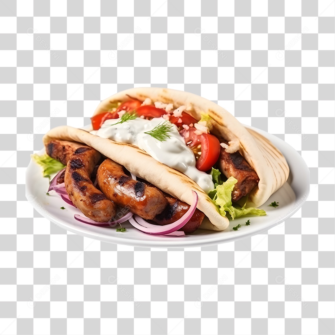 Prato com Poutine Salgados PNG Transparente