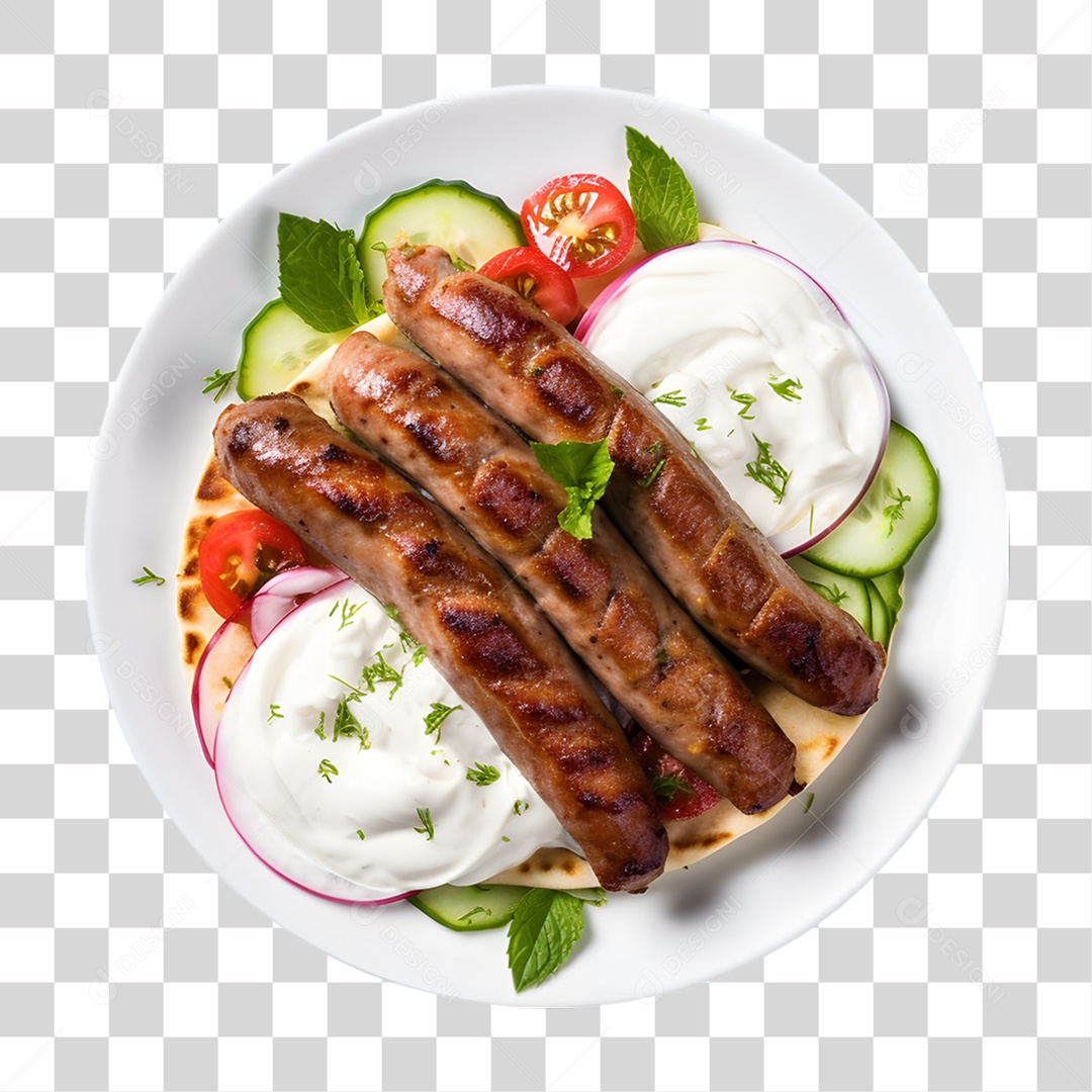 Prato com Poutine Salgados PNG Transparente