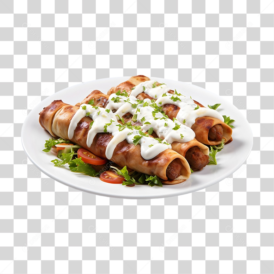 Prato com Poutine Salgados PNG Transparente
