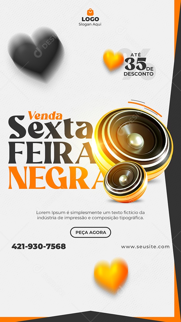 Story Black Friday Lojas Eletrônicos Social Media PSD Editável