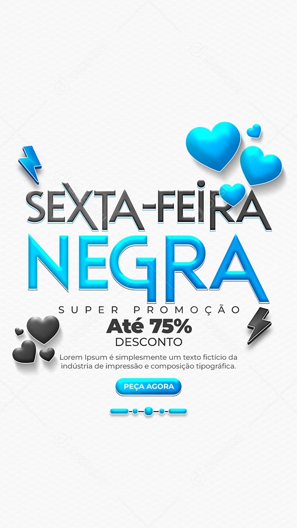 Story Sexta Feira Negra Surper Promoção Social Media PSD Editável