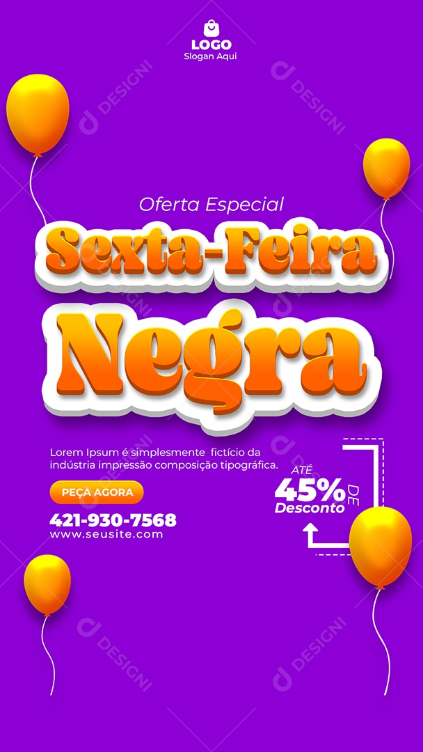 Story Sexta Feira Negra Social Media PSD Editável