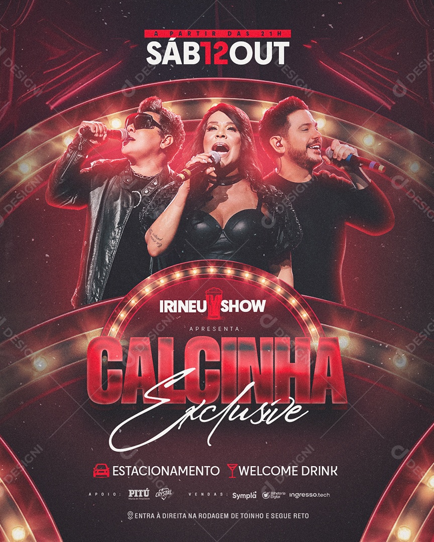 Feed Flyer Calcinha Preta Exclusive Social Media PSD Editável