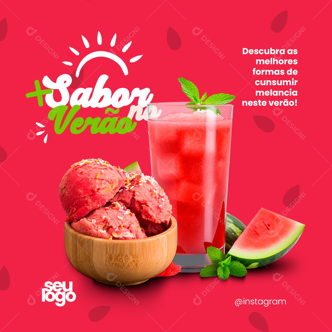 Sabor Do Verão Descubra Formas De Consumir Melancia PSD Editável