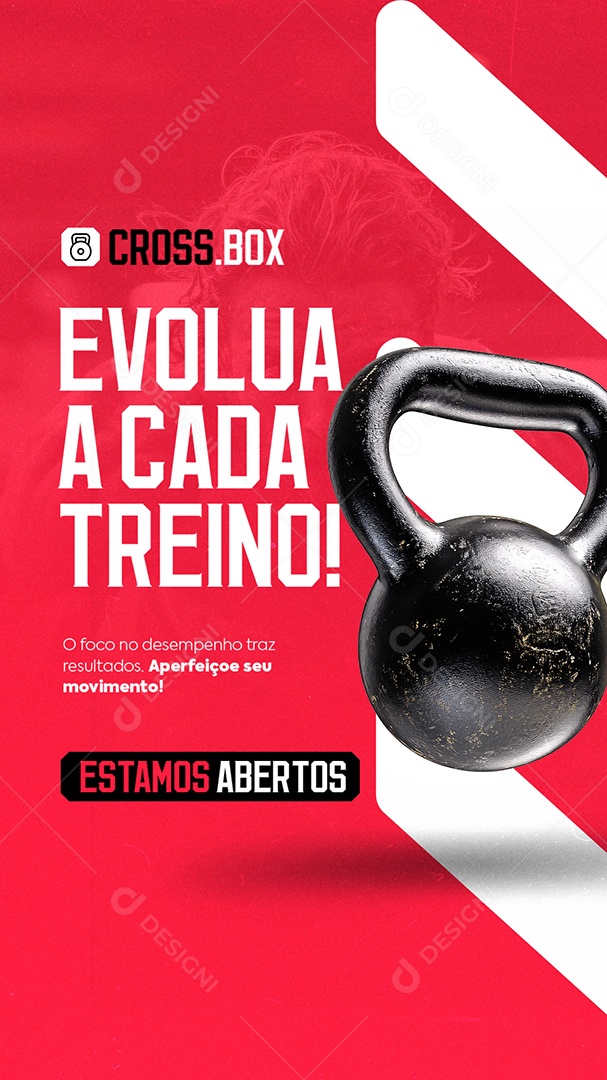 Story Academia Crossfit Evolua a Cada Treino Social Media PSD Editável